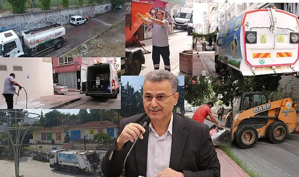 İlkadım Belediyesi temizlik ekipleri sahada