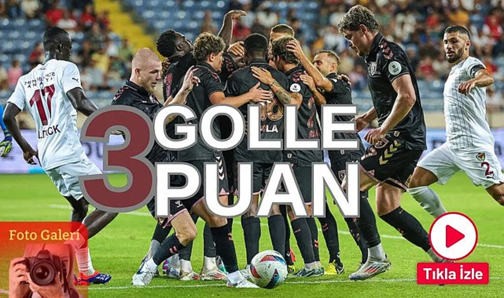 Samsunspor zorlu Hatay deplasmanından 3 puanı 3 gol ile aldı