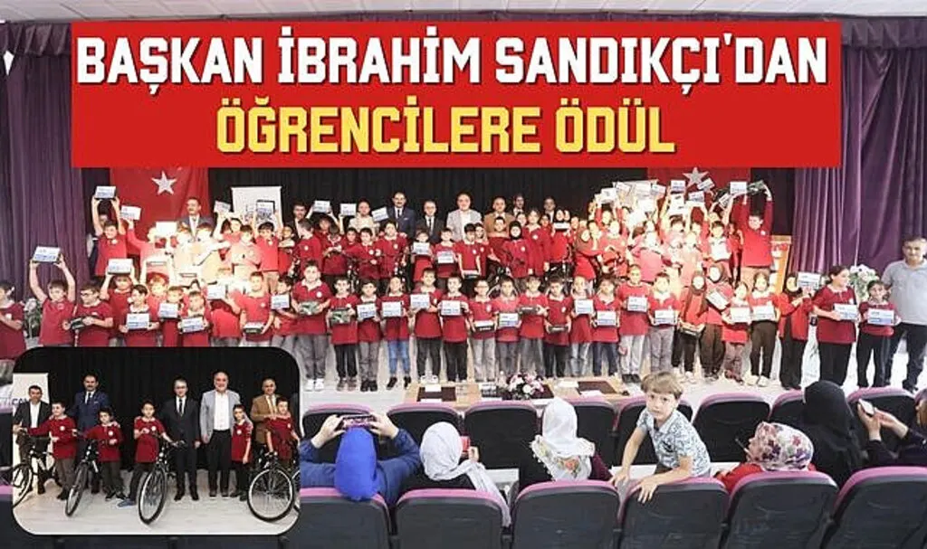 Başkan İbrahim Sandıkçı'dan Öğrencilere Ödül 