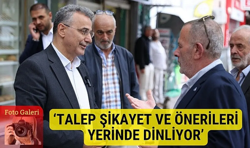 İlkadım Belediyesi Başkanı İhsan Kurnaz talep ve önerileri yerinde dinliyor