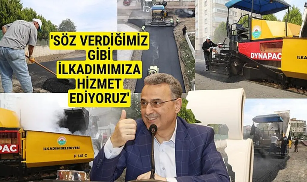 İlkadım'da yol asfaltlama çalışmaları devam ediyor