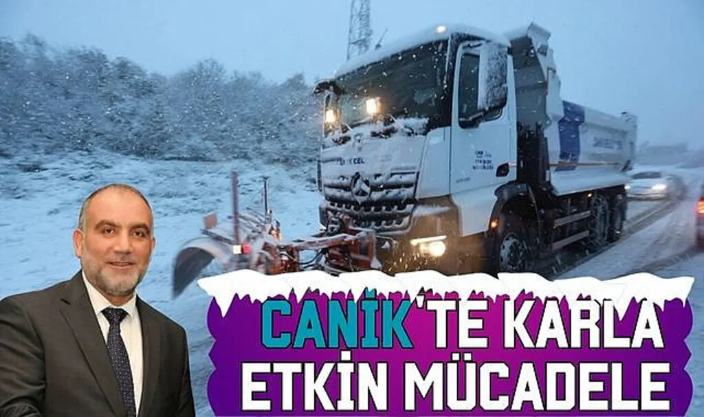 Canik'te Karla Etkin Mücadele 