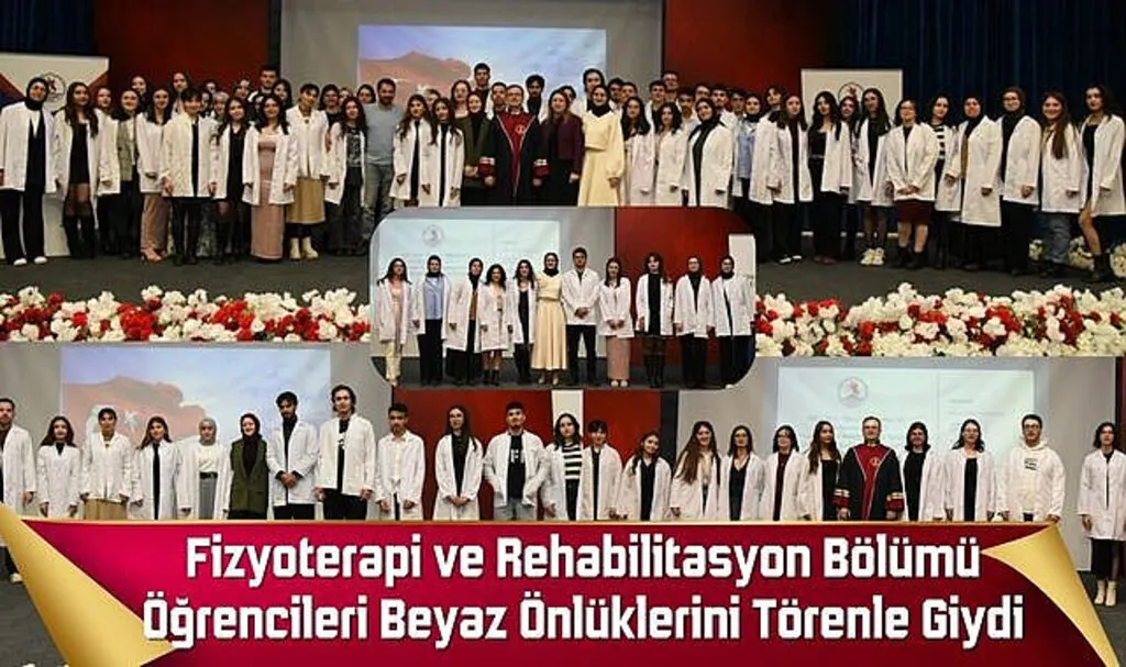 Fizyoterapi ve Rehabilitasyon Bölümü Öğrencileri Beyaz Önlüklerini Törenle Giydi