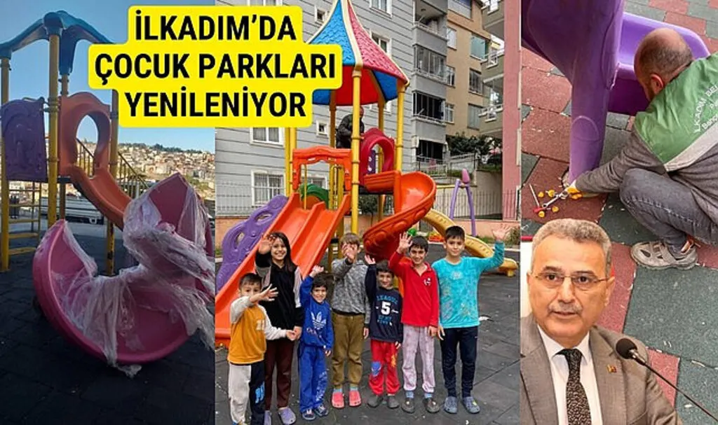 İlkadım Belediyesi ilçedeki çocuk parklarını yeniliyor
