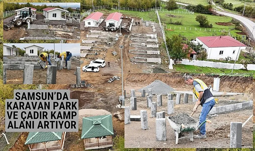 Samsun Büyükşehir Belediyesi yeni karavan park ve çadır kamp alanı yapıyor