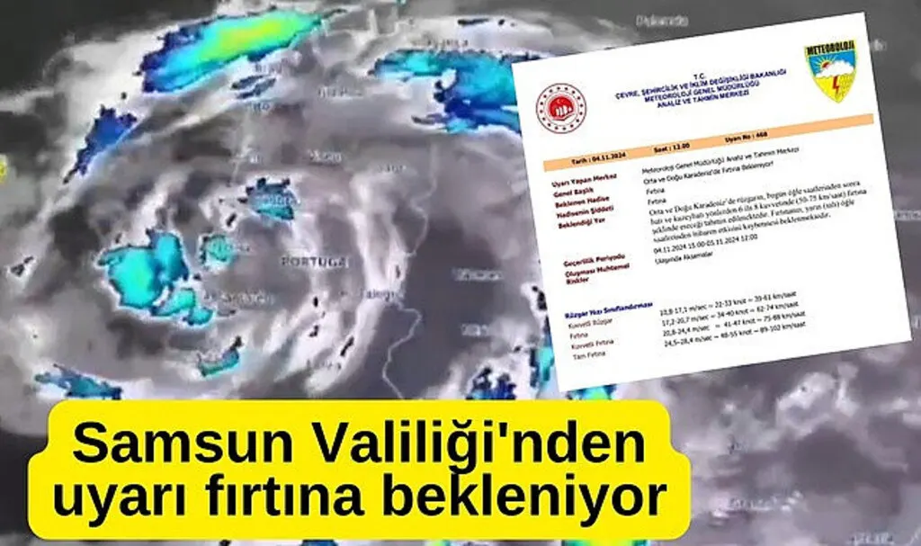 Samsun Valiliği'nden uyarı fırtına bekleniyor - Samsun Haber