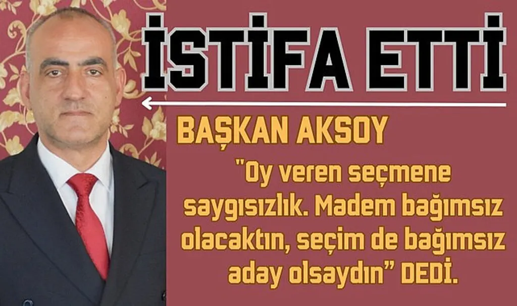 Belediye Başkanı Şerafettin Aydoğdu partisinden neden istifa etti!