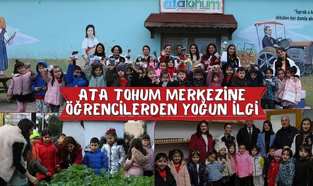 Minik öğrencilerden Ata Tohum'a ziyaret