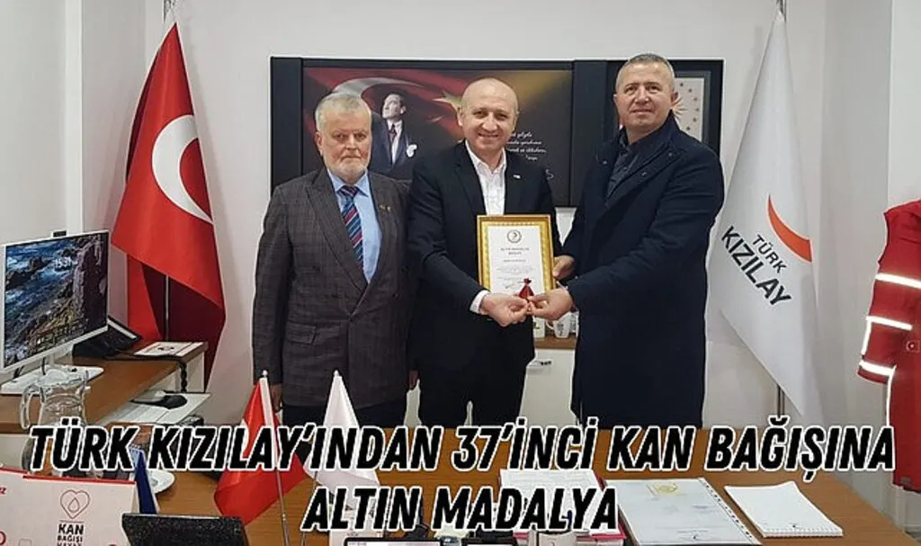 Türk Kızılay’ından 37’nci Kan Bağışına Altın Madalya