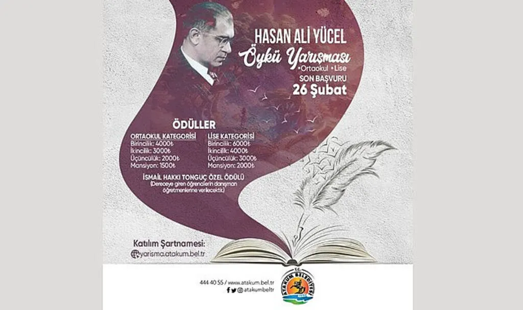 Atakum Belediyesi genç yazarları Hasan Ali Yücel Öykü Yarışması’nda buluşturuyor