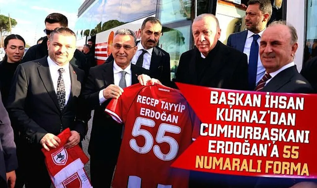 Başkan İhsan Kurnaz'dan Cumhurbaşkanı Erdoğan'a 55 numaralı forma