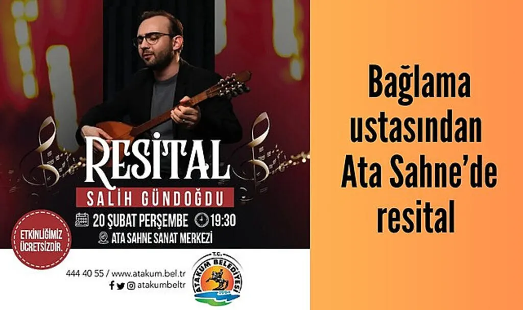 Atakum Belediyesi Salih Gündoğdu’yu Ata Sanat Sahne'de buluşturuyor