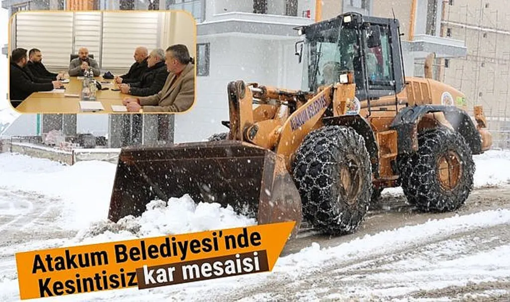 Atakum Belediyesinde kesintisiz kar mesaisi