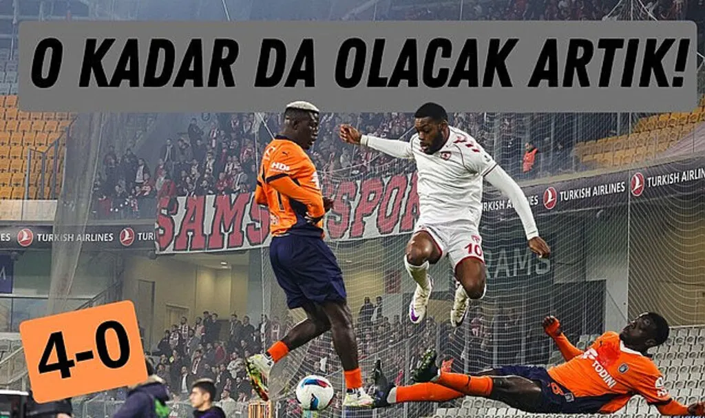 Başakşehir Samsunspor maç sonucu : 4-0 Karşılaşmanın Fotoğrafları