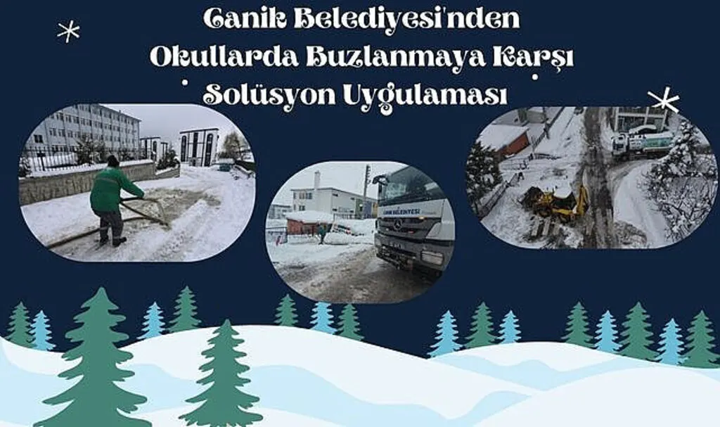 Canik Belediyesi'nden Okullarda Buzlanmaya Karşı Solüsyon Uygulaması  