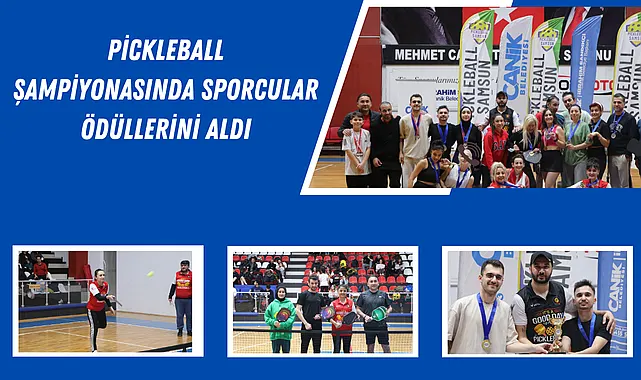 Pickleball Şampiyonasında sporcular ödüllerini aldı