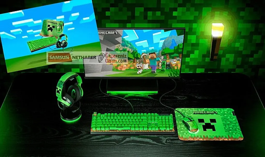 Razer ve Minecraft İkonik Tasarımlar Koleksiyonu ile Oyuncu Ekipmanları