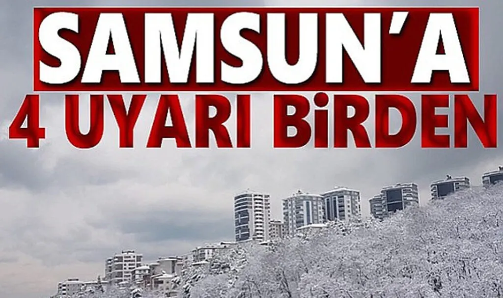 Samsun'a 4 Uyarı: Yoğun Kar Buzlanma Don ve Tipi Uyarısı
