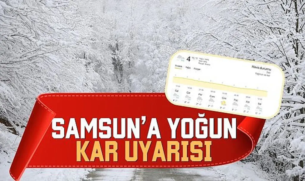 Samsun'a Yoğun Kar Buzlanma ve Don Uyarısı Verildi