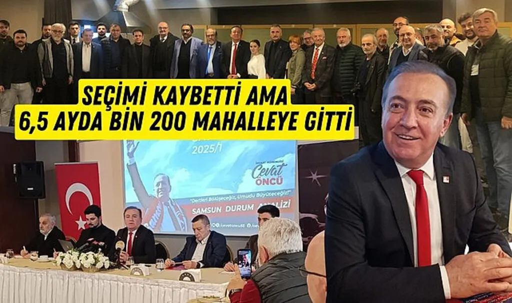 Samsun'da CHP'li Cevat Öncü seçimi kaybetmesine rağmen mahalle mahalle dolaşıyor