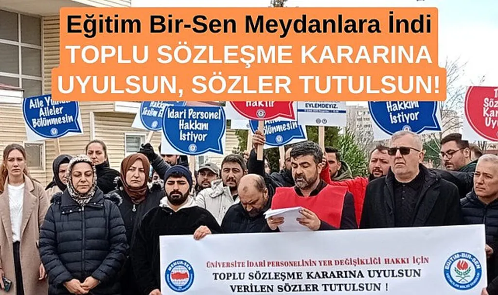 Samsun'da Eğitim Bir-Sen'den sözler tutulsun protestosu!
