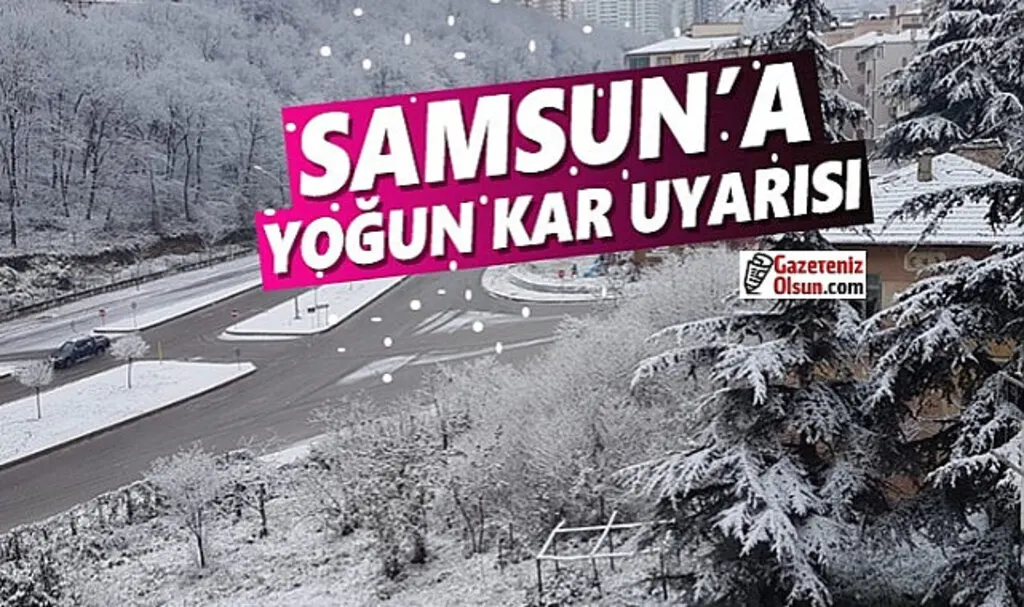 Samsun Merkeze Kar Yağışı Başladı