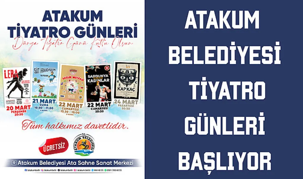 Atakum Belediyesi Tiyatro Günleri başlıyor