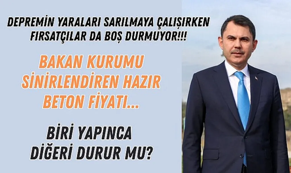 Bu işe Bakan'da sinirlendi! Hazır betonun tonu ne kadar? 1 metre küp beton kaç TL?