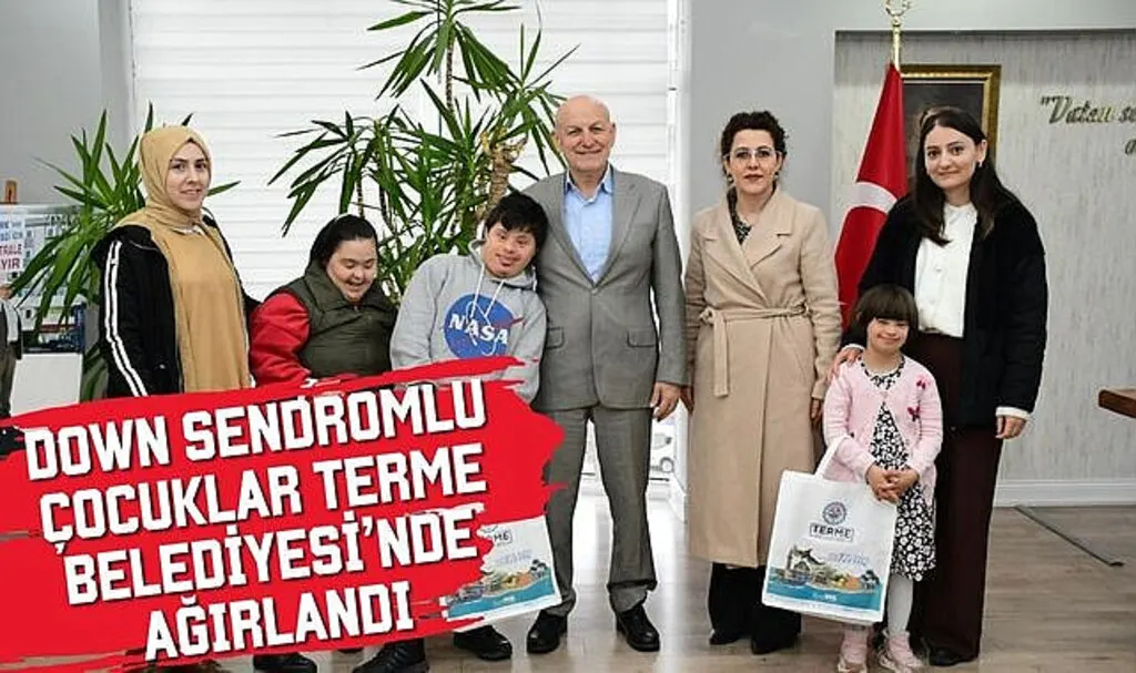 Down Sendromlu Çocuklar Terme Belediyesi’nde Ağırlandı