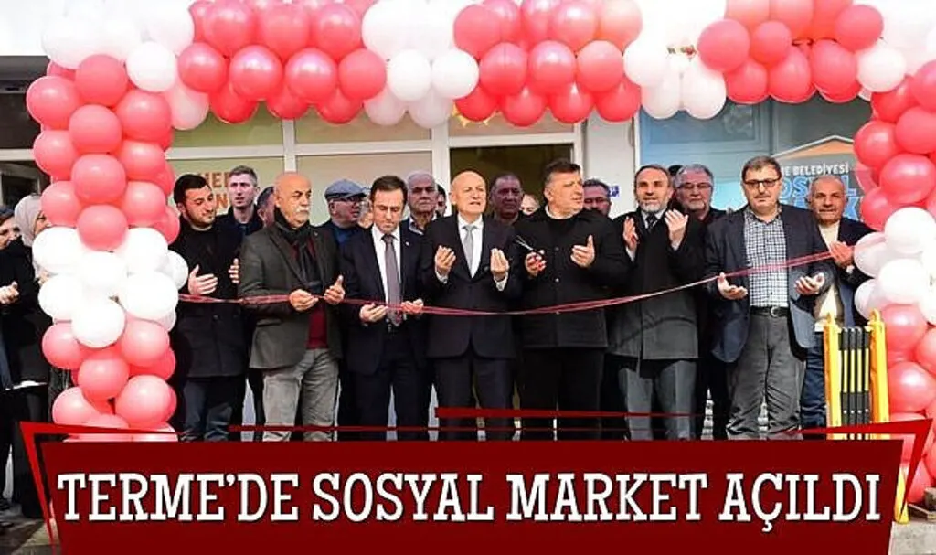 Terme’de sosyal market açıldı
