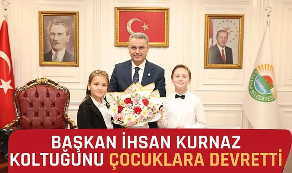 Başkan İhsan Kurnaz Koltuğunu Çocuklara Devretti