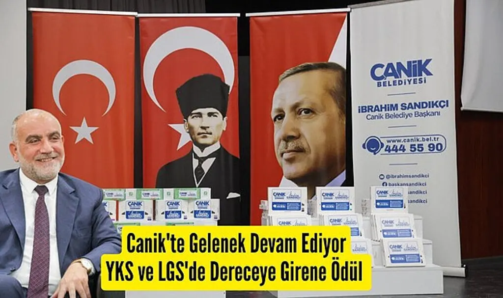 Canik Belediyesi'nden YKS ve LGS'de Dereceye Girene Ödül 