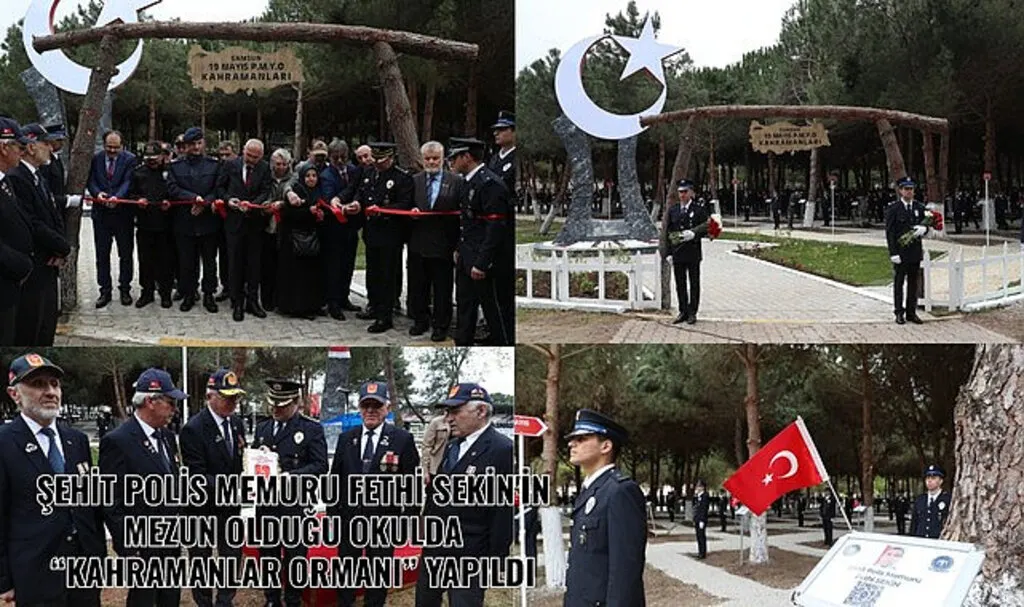 Samsun 19 Mayıs Polis Meslek Yüksekokulunda Kahramanlar Ormanı yapıldı