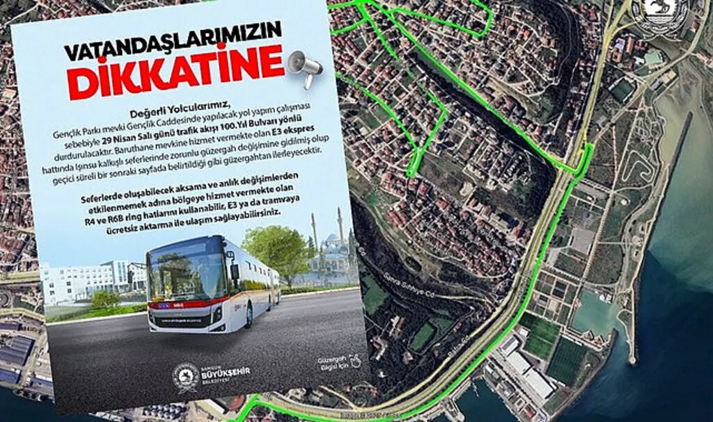 Samsun'da Gençlik Parkı Mevki'nde çalışma olacak (29 Nisan Salı)