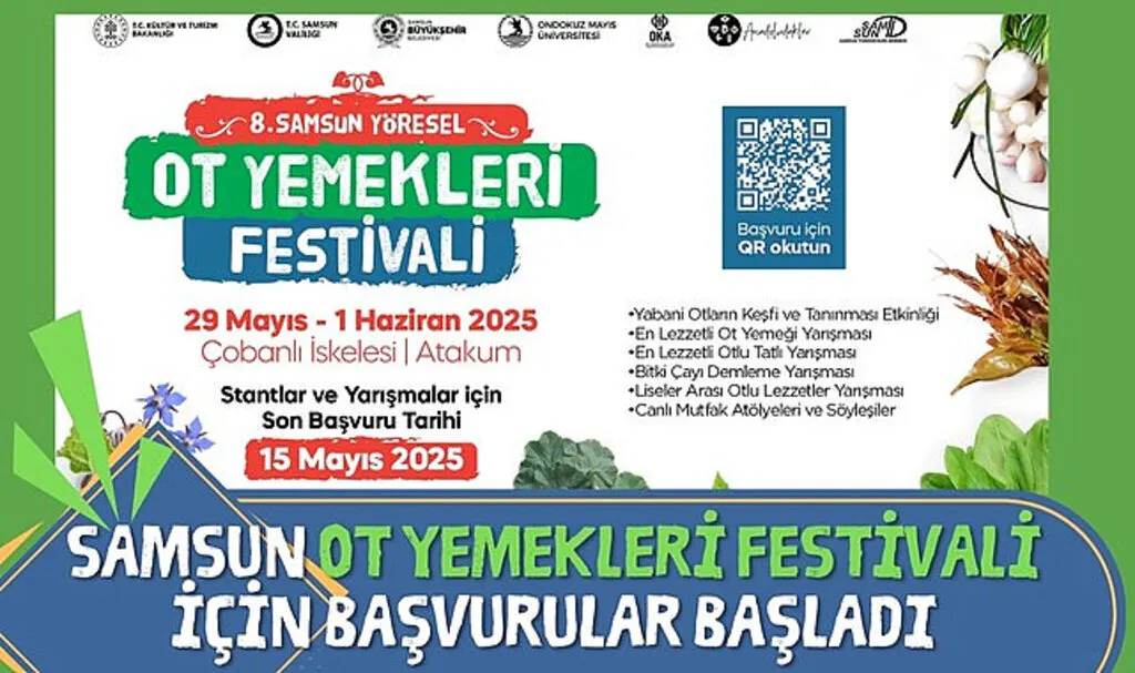Samsun Ot Yemekleri Festivali için Başvurular Başladı