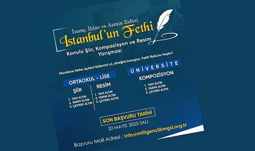 Milli Gençlik Derneği'nden İstanbul’un Fethi Konulu Yarışma 