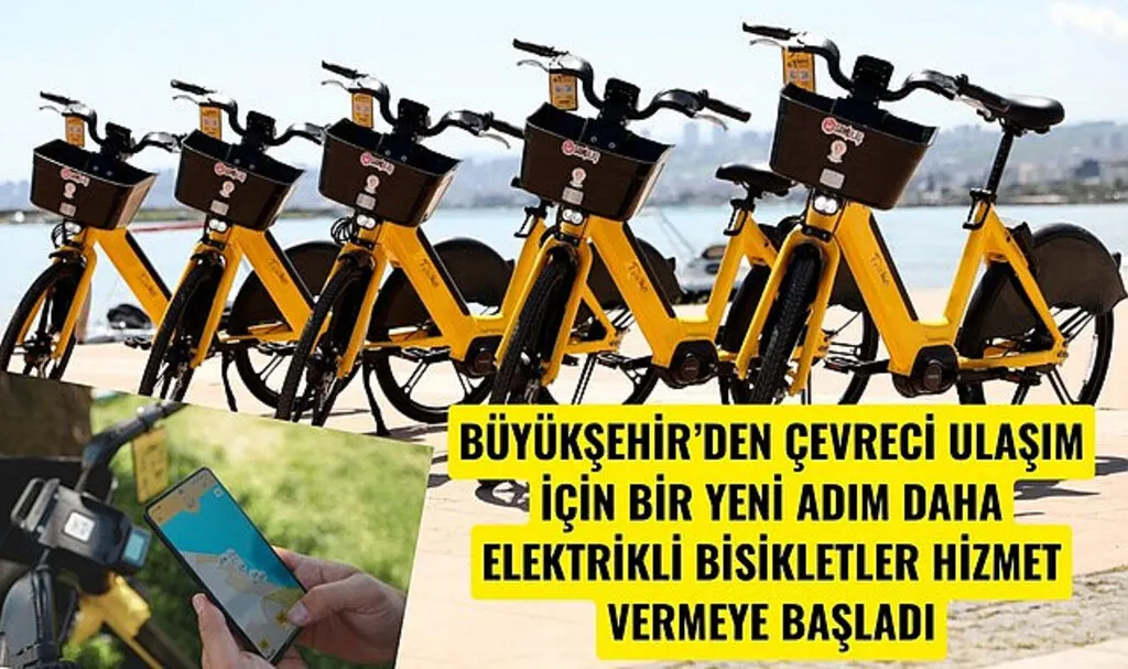 Samsun Atakum'da elektrikli bisikletler TAZI uygulamasında