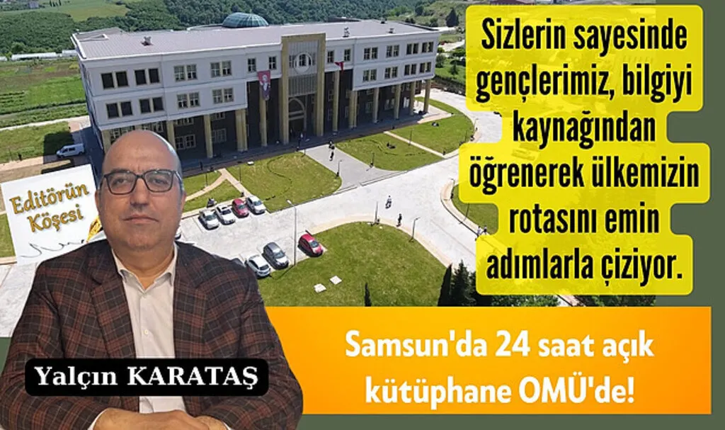 Samsun'da 24 saat açık kütüphane
