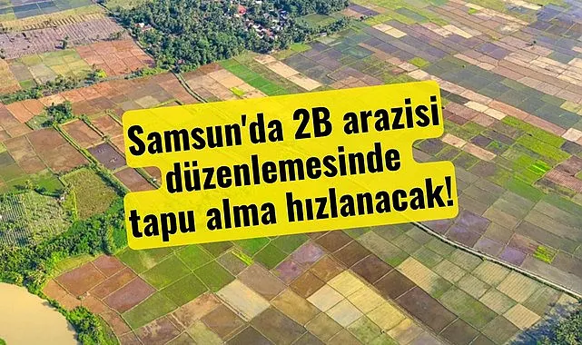 Samsun'da 2B arazisi düzenlemesinde tapu alma hızlanacak!