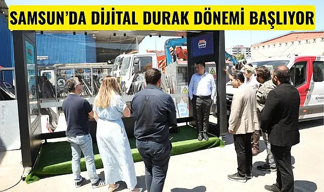Samsun'da dijital durak 152 noktada hizmet verecek