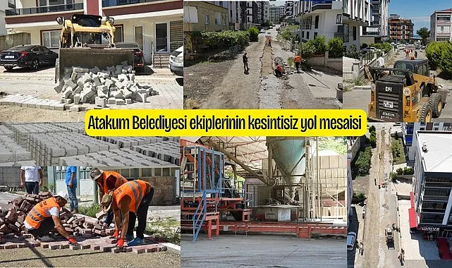 Atakum Belediyesi ekiplerinin kesintisiz yol mesaisi