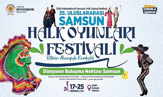 Samsun Büyükşehir Belediyesi'nden Halk Oyunları Festivali