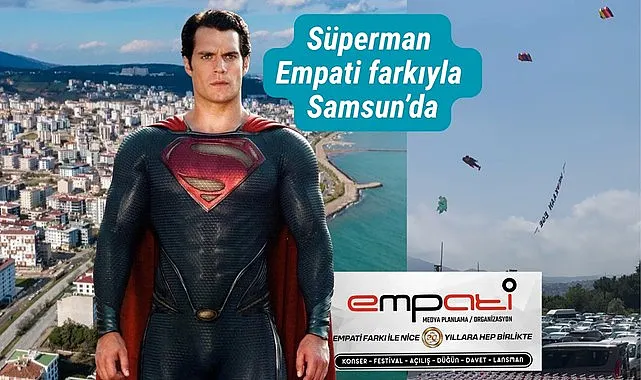 Samsun Semalarında Süperman Sürprizi
