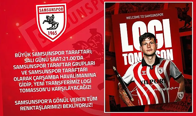 Samsunspor taraftarları Logi Tomasson’u karşılayacak!