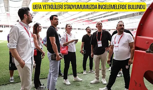 Samsunspor'un UEFA Avrupa Ligi maçları öncesi stadyumda inceleme