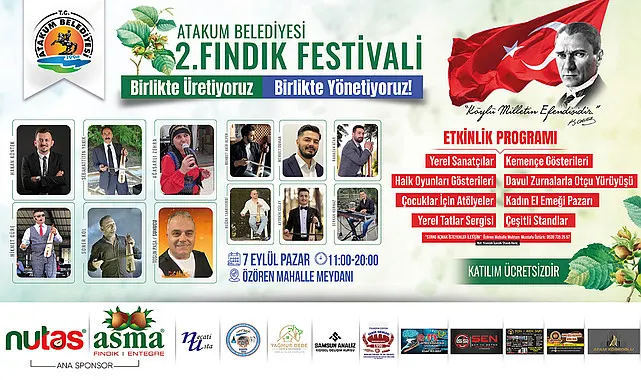 Atakum Belediyesi Geleneksel 2. Fındık Festivali başlıyor