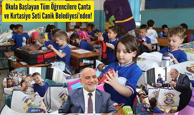 Okula Başlayan Tüm Öğrencilere Çanta ve Kırtasiye Seti Canik Belediyesi’nden