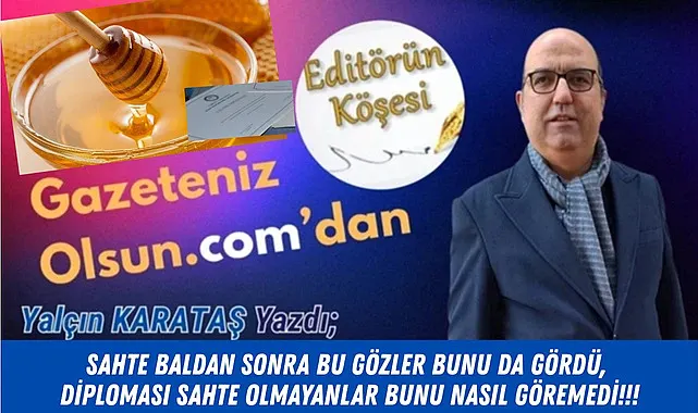 Sahte baldan sonra bu gözler bunu da gördü, diploması sahte olmayanlar bunu nasıl göremedi!!!