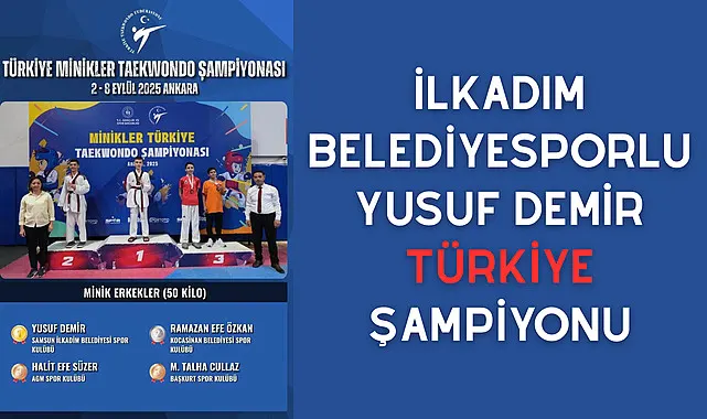 İlkadım Belediyesporlu Yusuf Demir Türkiye Şampiyonu