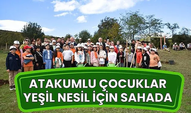 Atakumlu çocuklar yeşil nesil için sahada